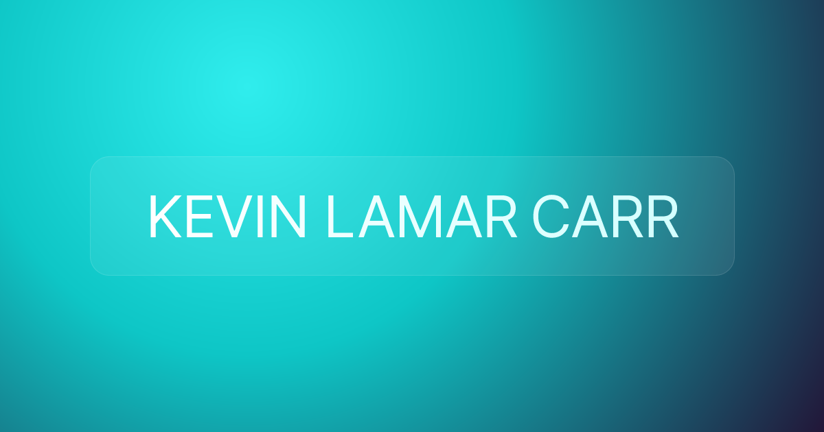 KEVIN LAMAR CARR