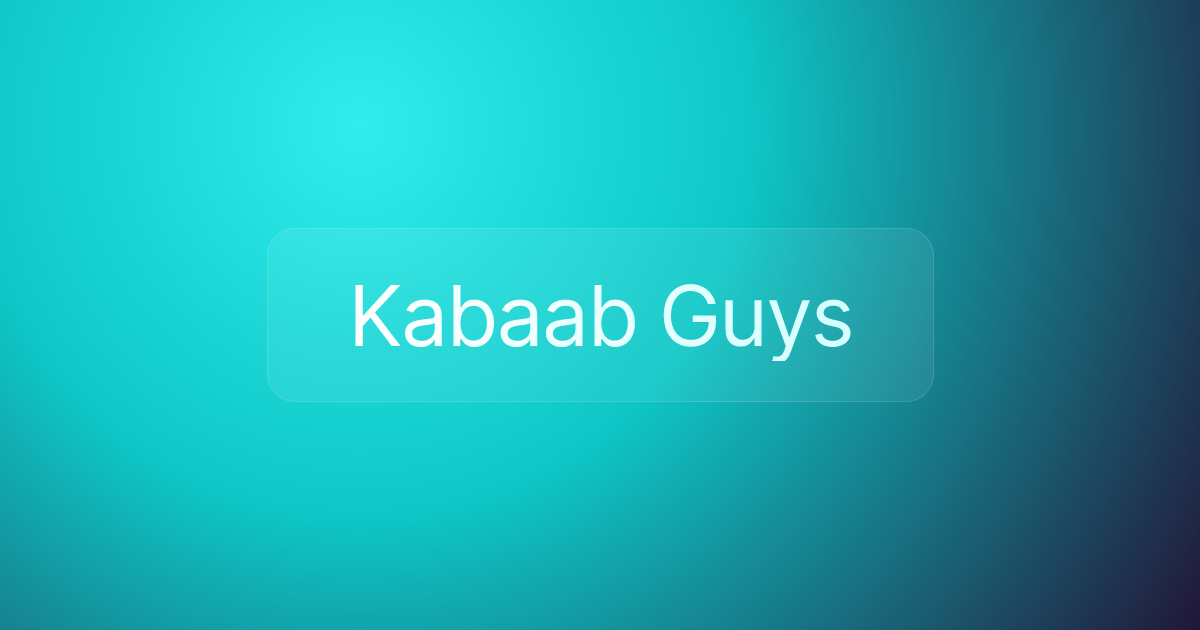 Kabaab Guys