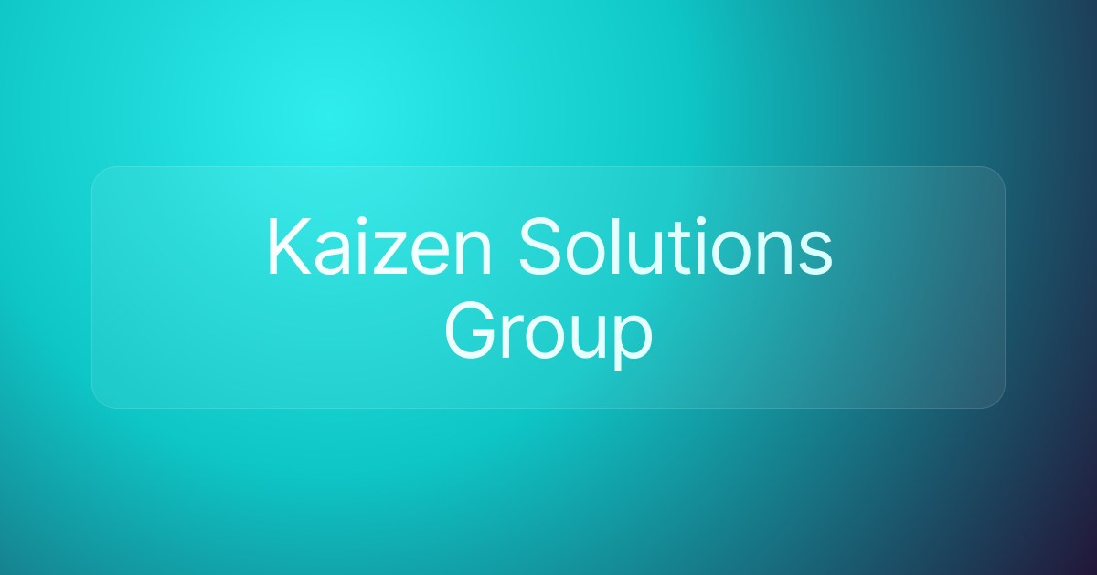 Kaizen Solutions Group