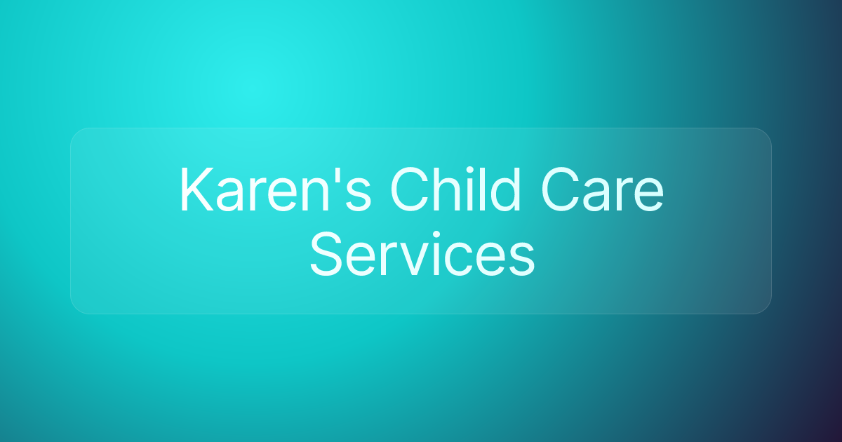 Karen's Child Care Services