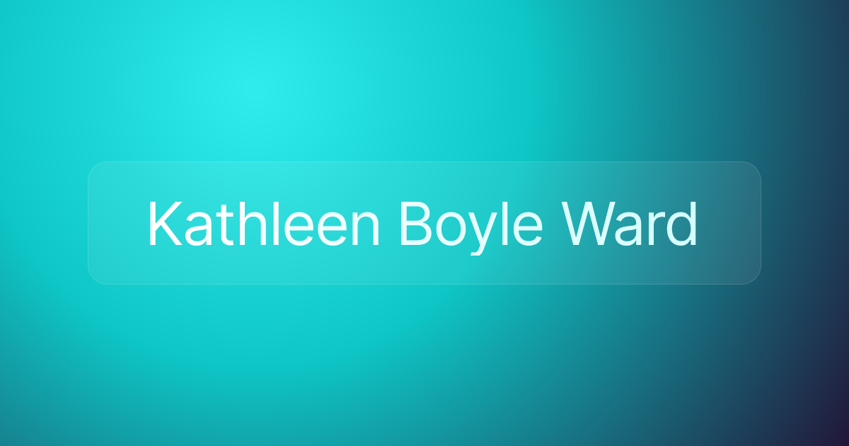Kathleen Boyle Ward