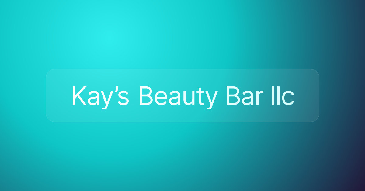 Kay’s Beauty Bar llc
