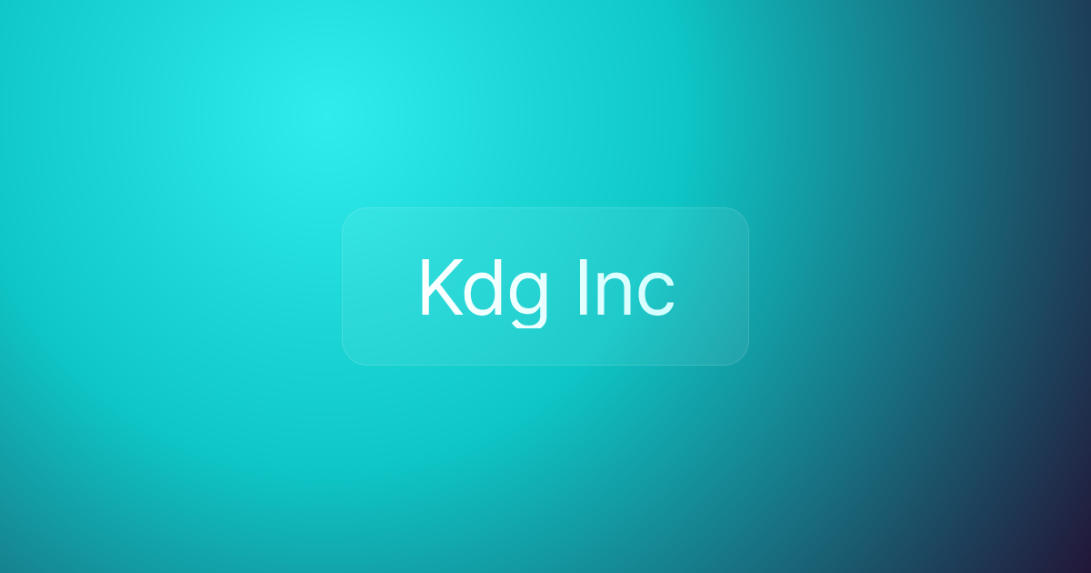 Kdg Inc