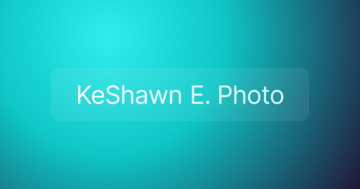 KeShawn E. Photo