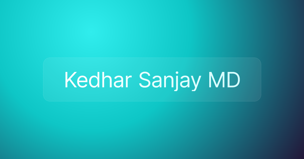 Kedhar Sanjay MD