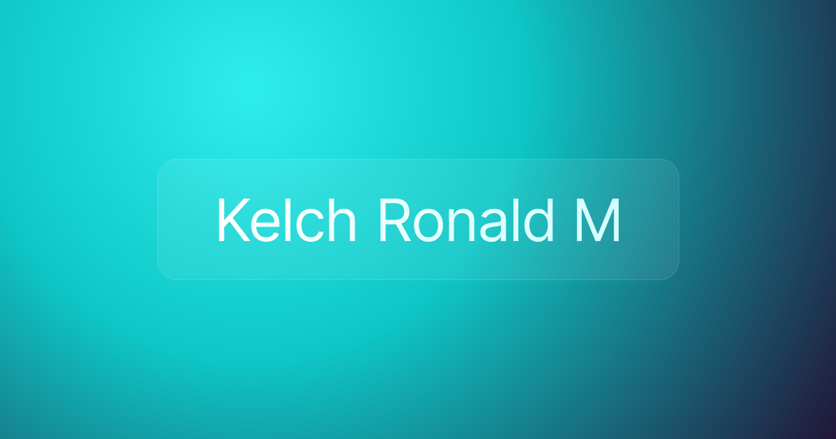 Kelch Ronald M