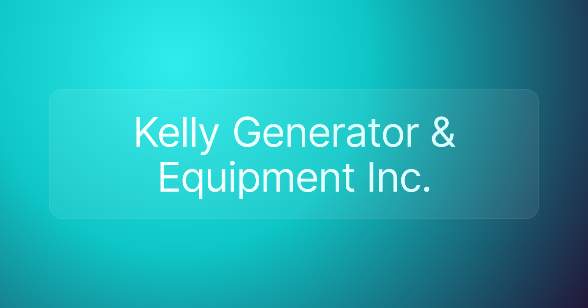 Kelly Generator & Equipment Inc.