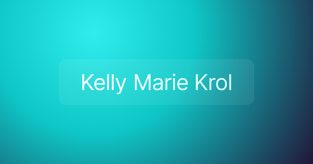 Kelly Marie Krol