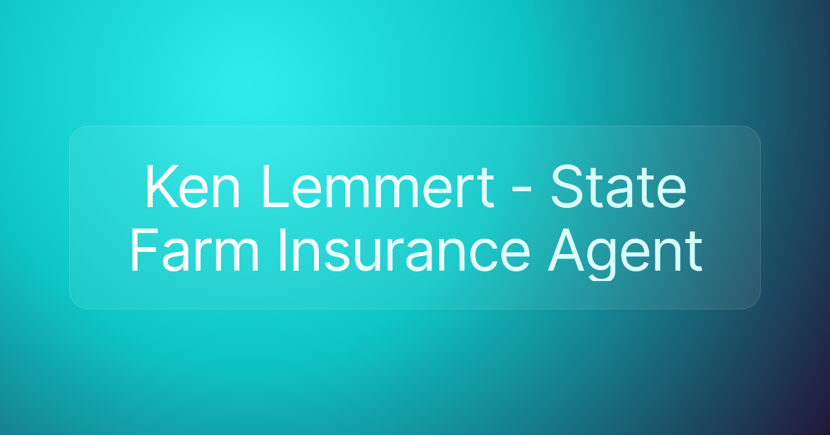 Ken Lemmert - State Farm Insurance Agent