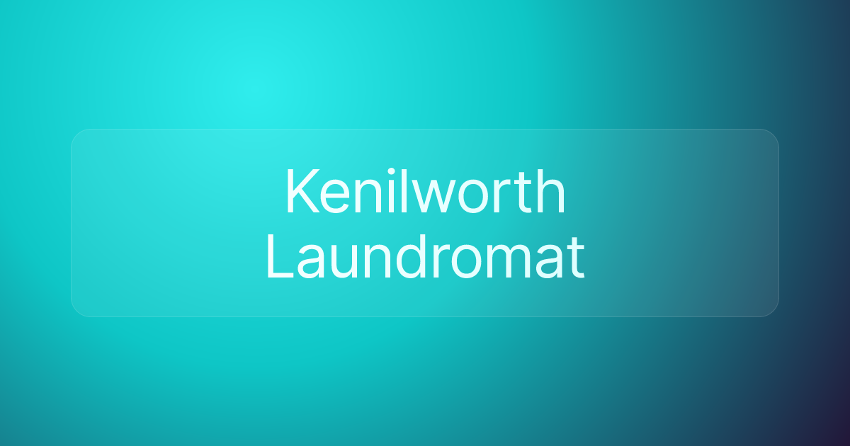 Kenilworth Laundromat