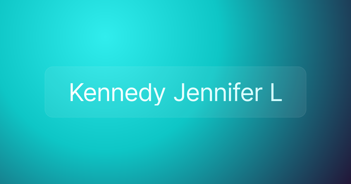Kennedy Jennifer L