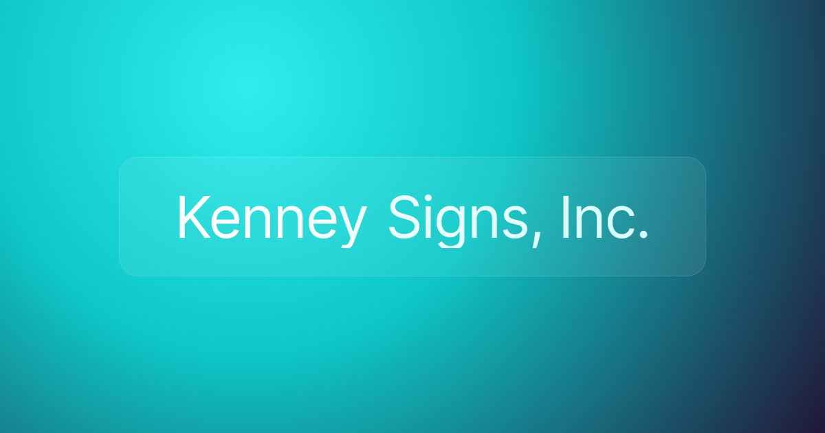 Kenney Signs, Inc.