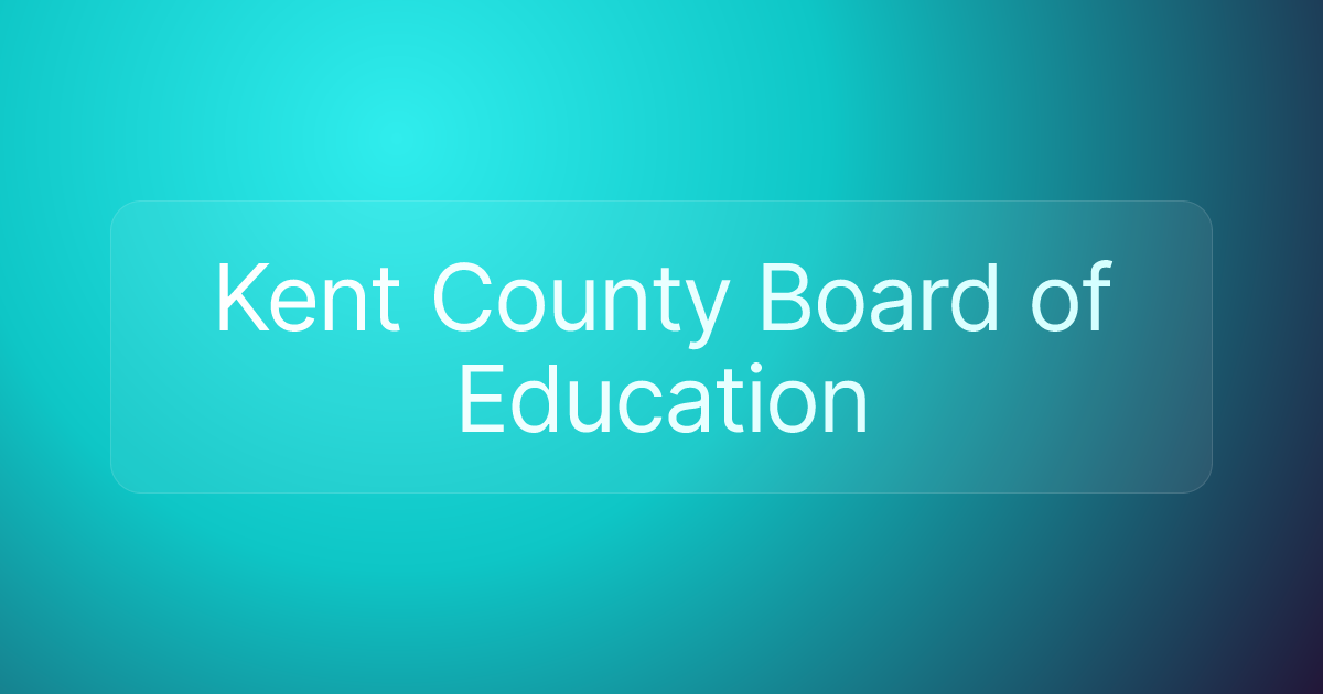 Kent County Board of Education