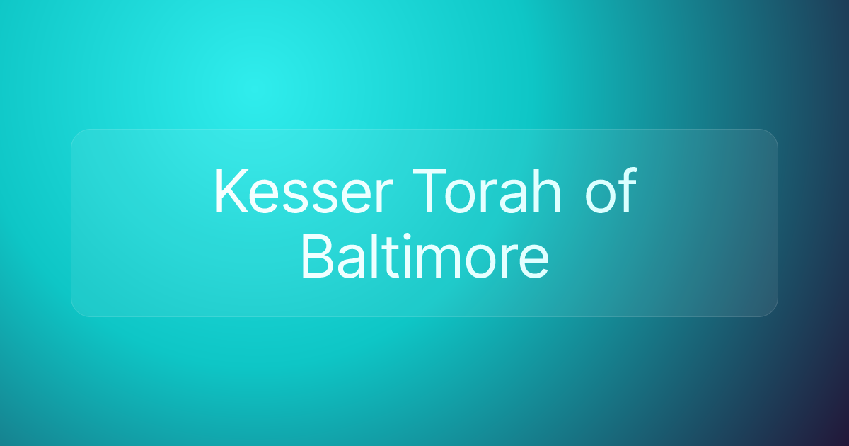 Kesser Torah of Baltimore