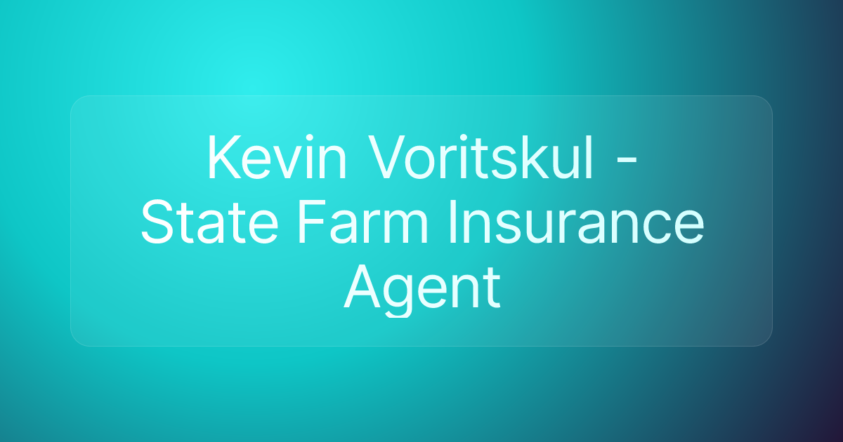 Kevin Voritskul - State Farm Insurance Agent