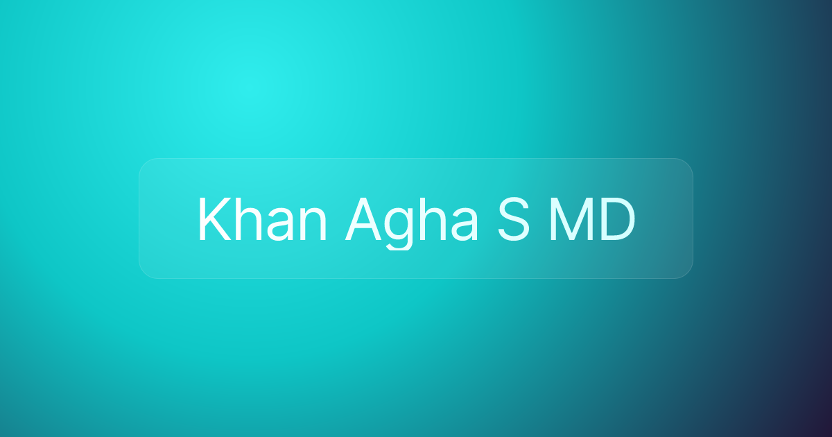 Khan Agha S MD
