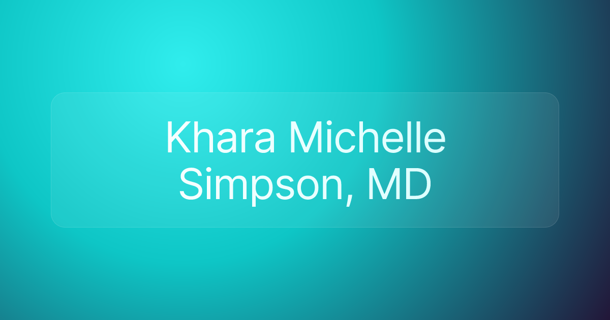 Khara Michelle Simpson, MD