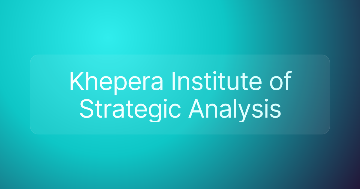 Khepera Institute of Strategic Analysis