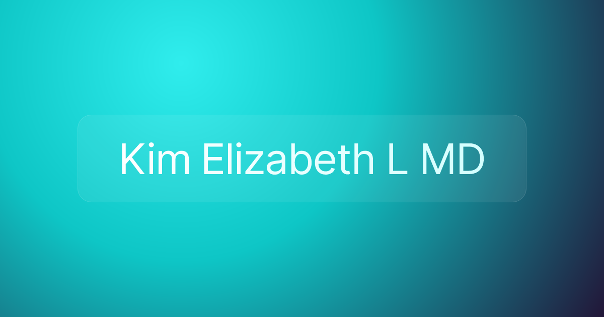 Kim Elizabeth L MD