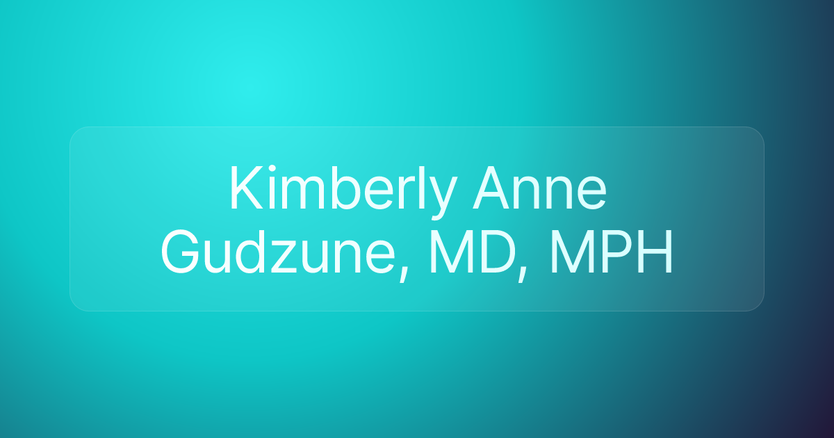 Kimberly Anne Gudzune, MD, MPH