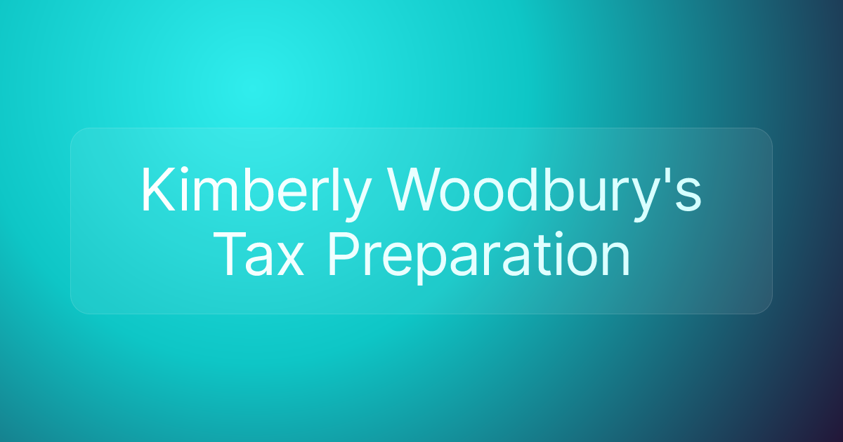 Kimberly Woodbury's Tax Preparation