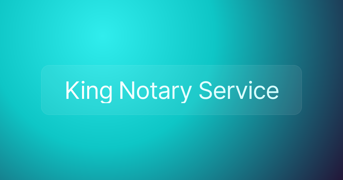 King Notary Service