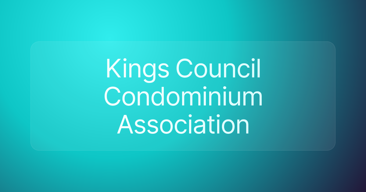 Kings Council Condominium Association