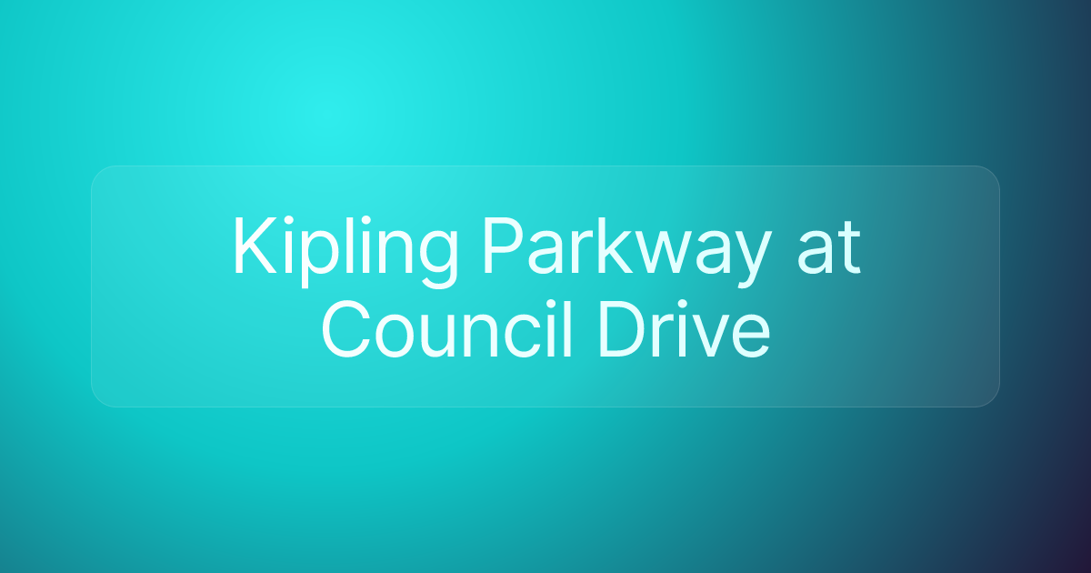 Kipling Parkway at Council Drive