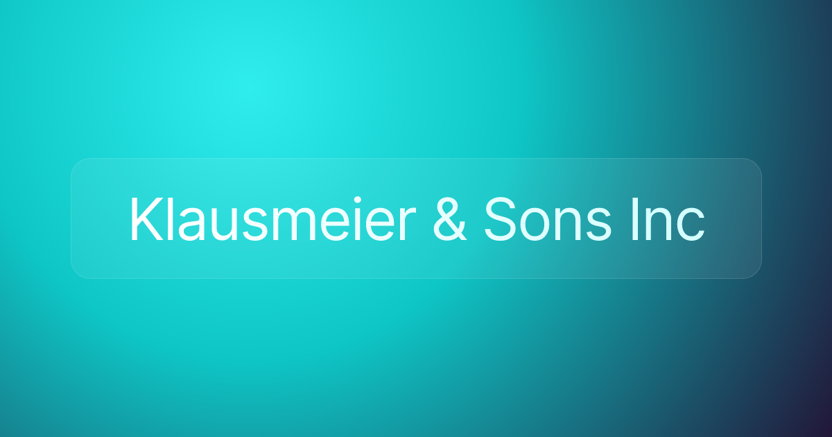 Klausmeier & Sons Inc