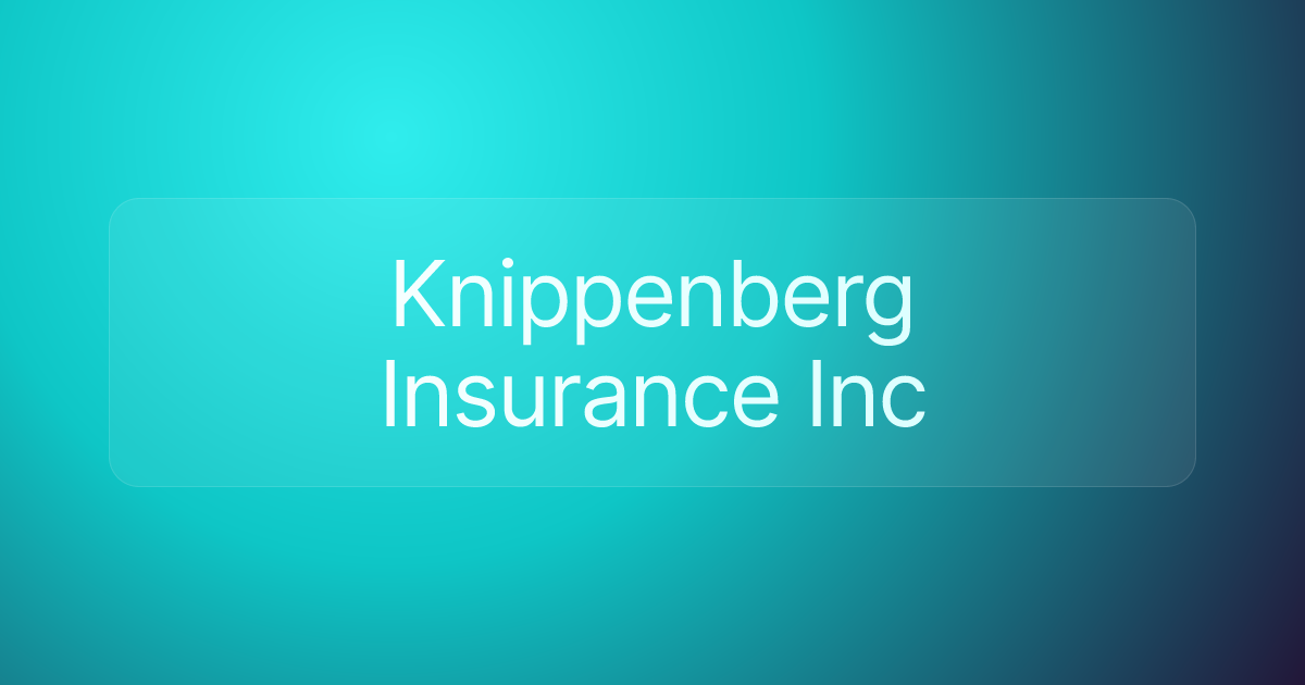 Knippenberg Insurance Inc