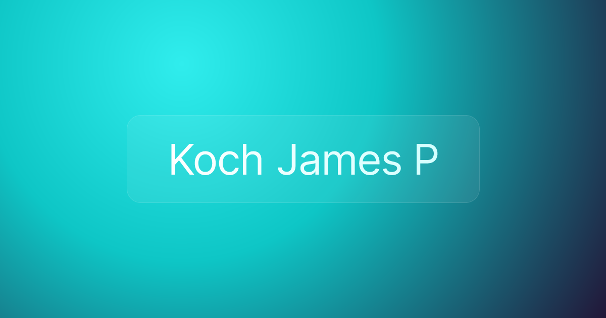 Koch James P