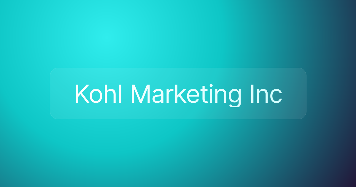 Kohl Marketing Inc