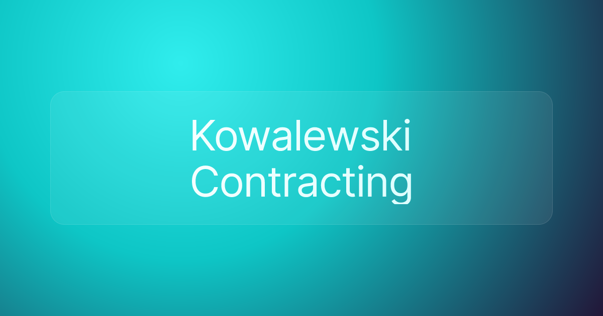 Kowalewski Contracting