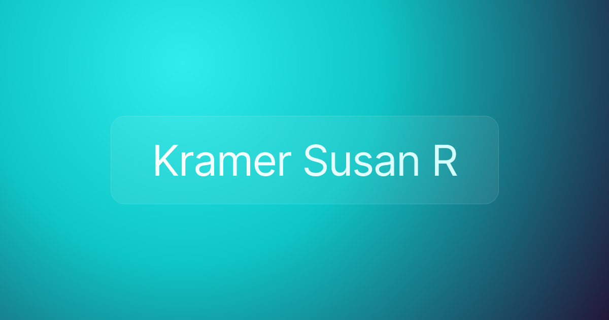 Kramer Susan R