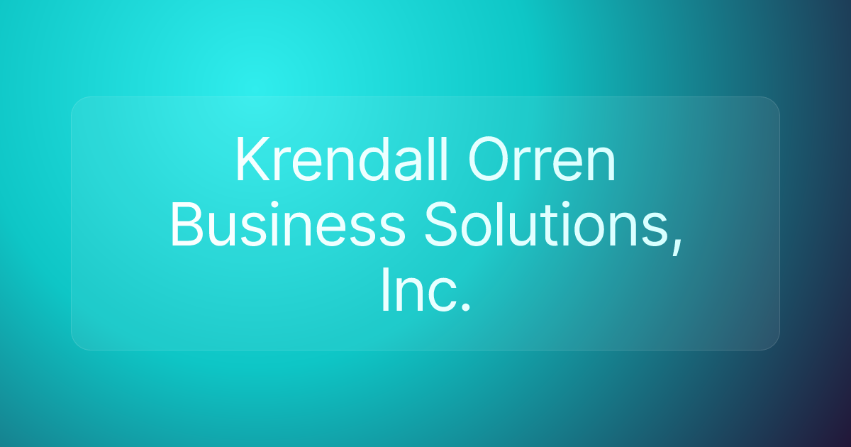 Krendall Orren Business Solutions, Inc.