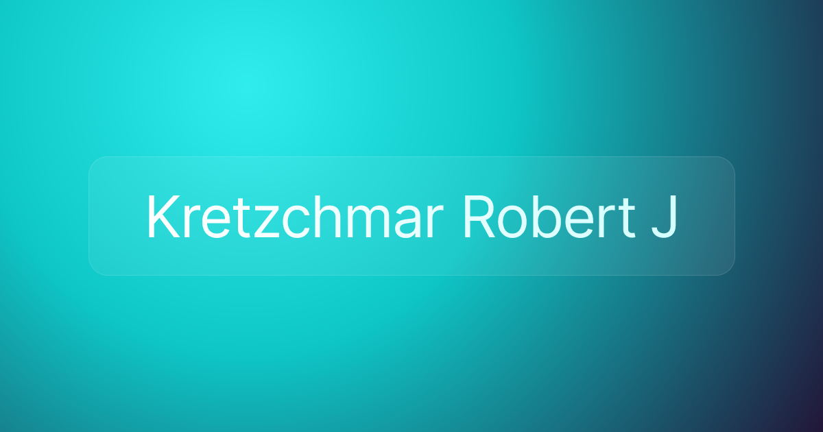 Kretzchmar Robert J