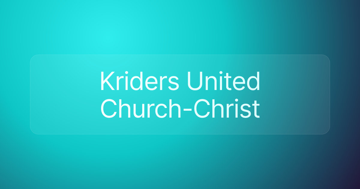 Kriders United Church-Christ