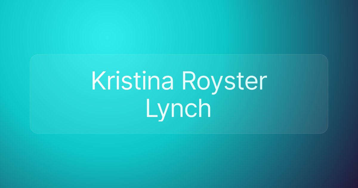 Kristina Royster Lynch