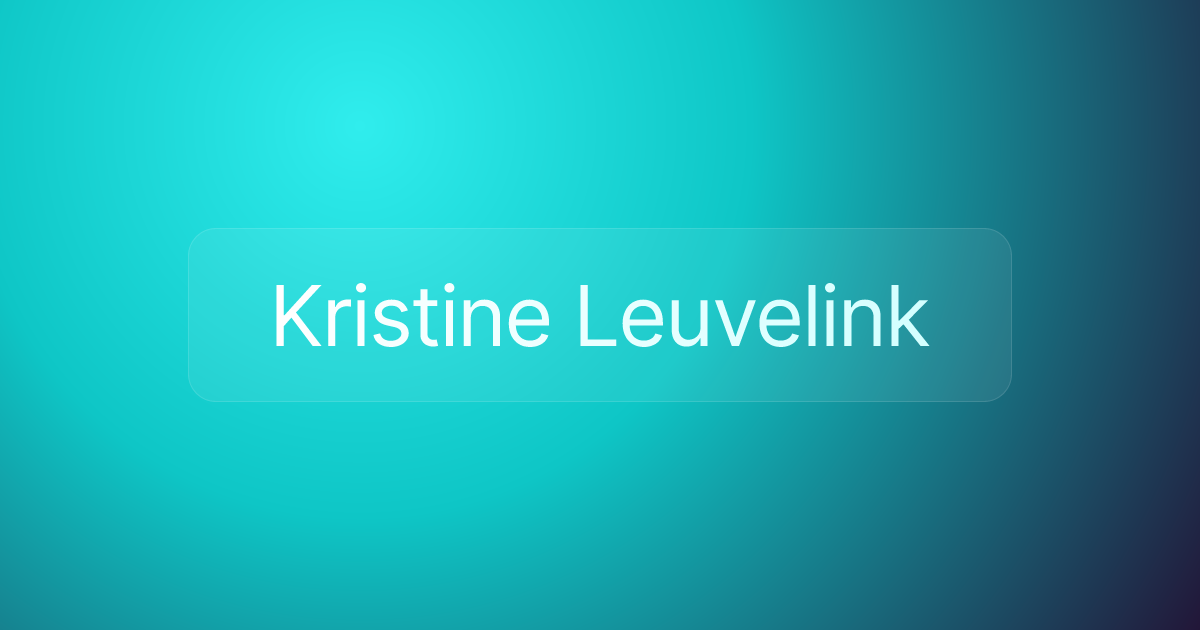 Kristine Leuvelink