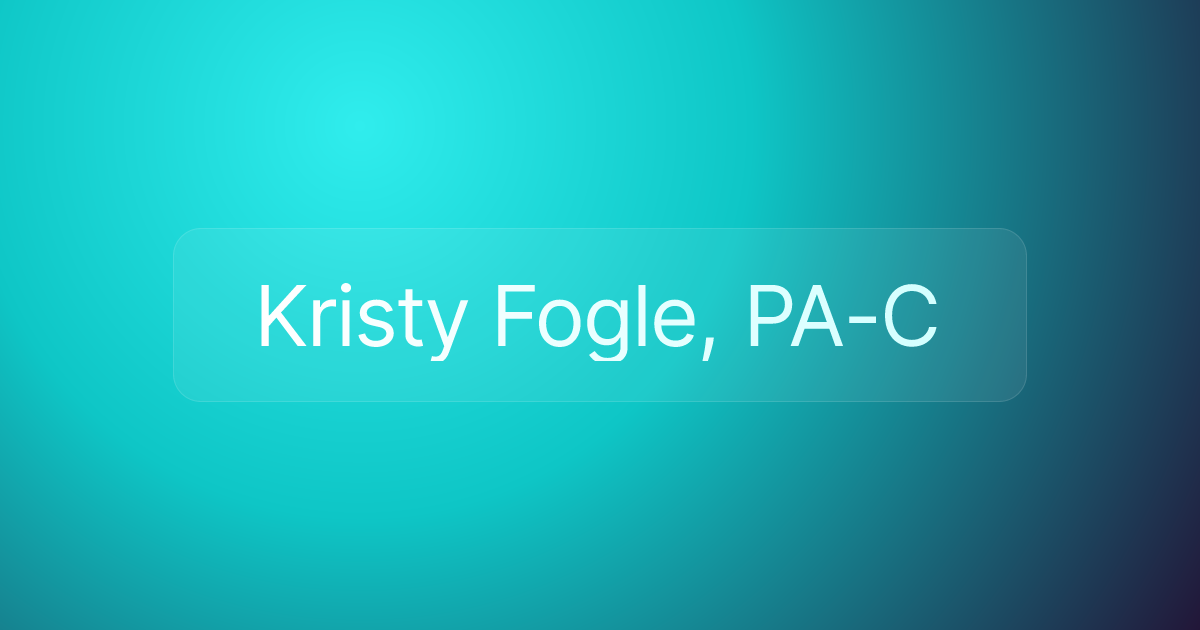 Kristy Fogle, PA-C