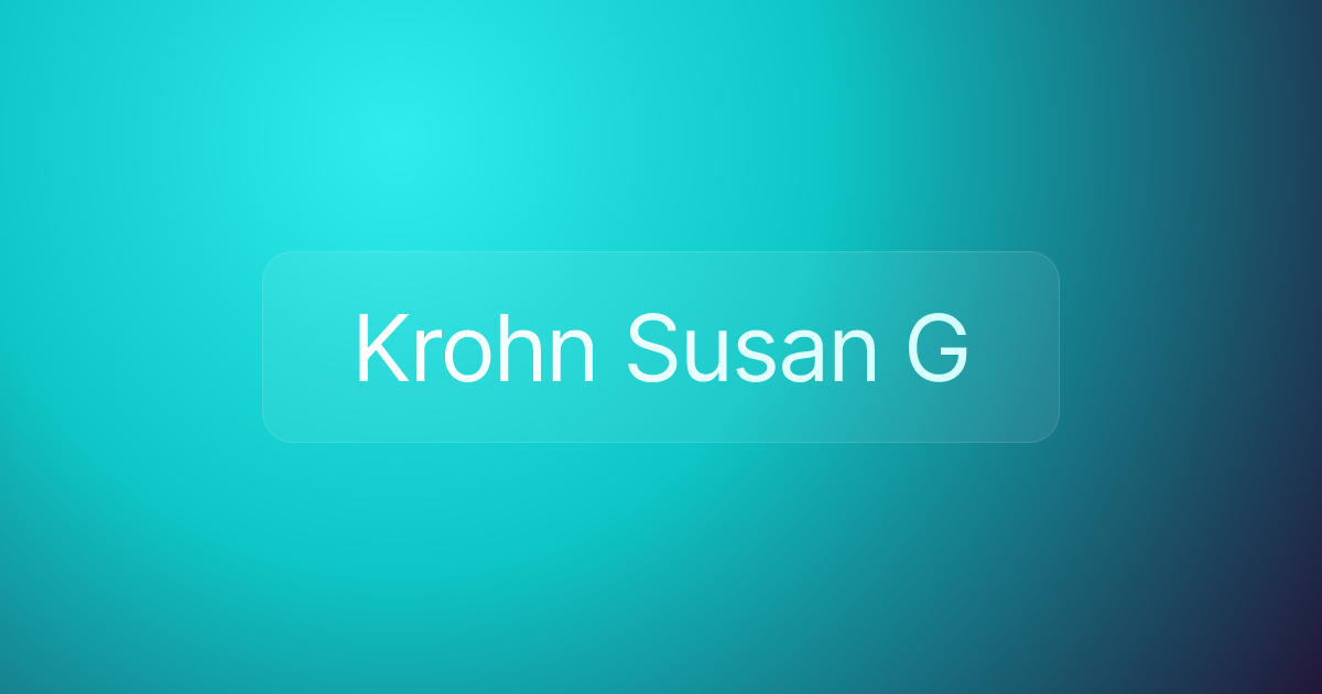 Krohn Susan G