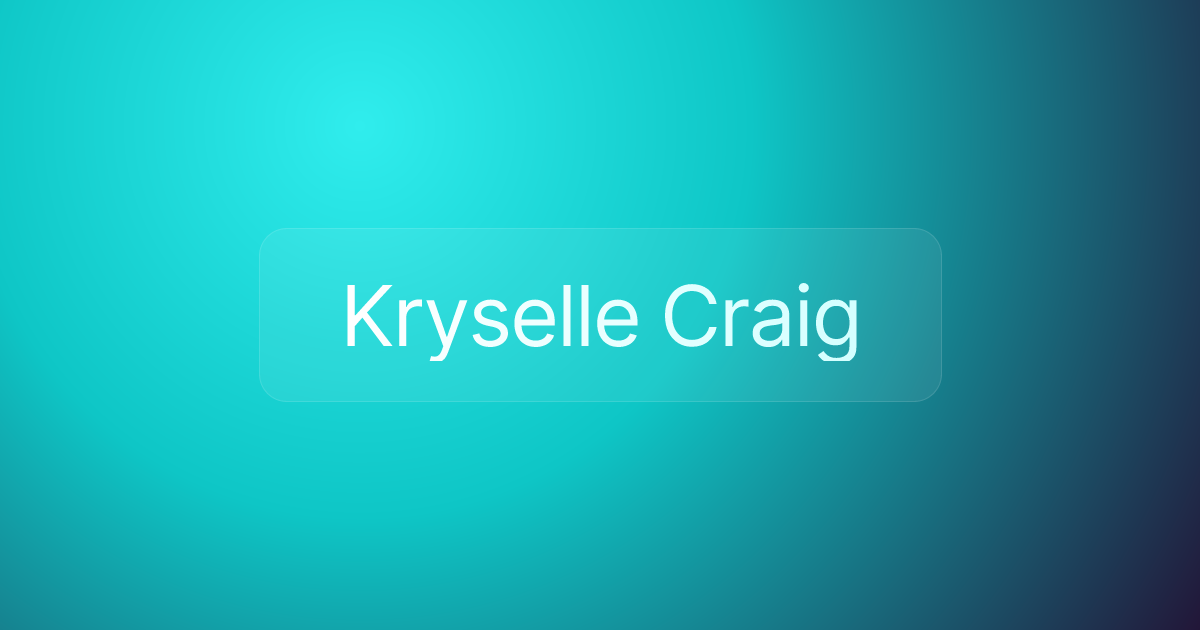 Kryselle Craig