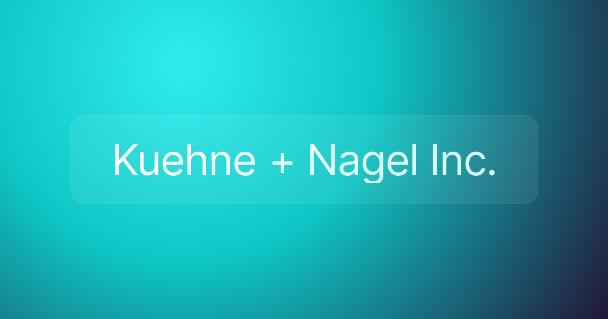 Kuehne + Nagel Inc.