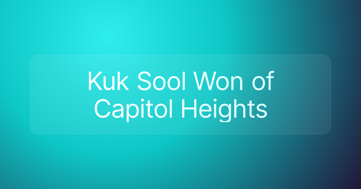 Kuk Sool Won of Capitol Heights