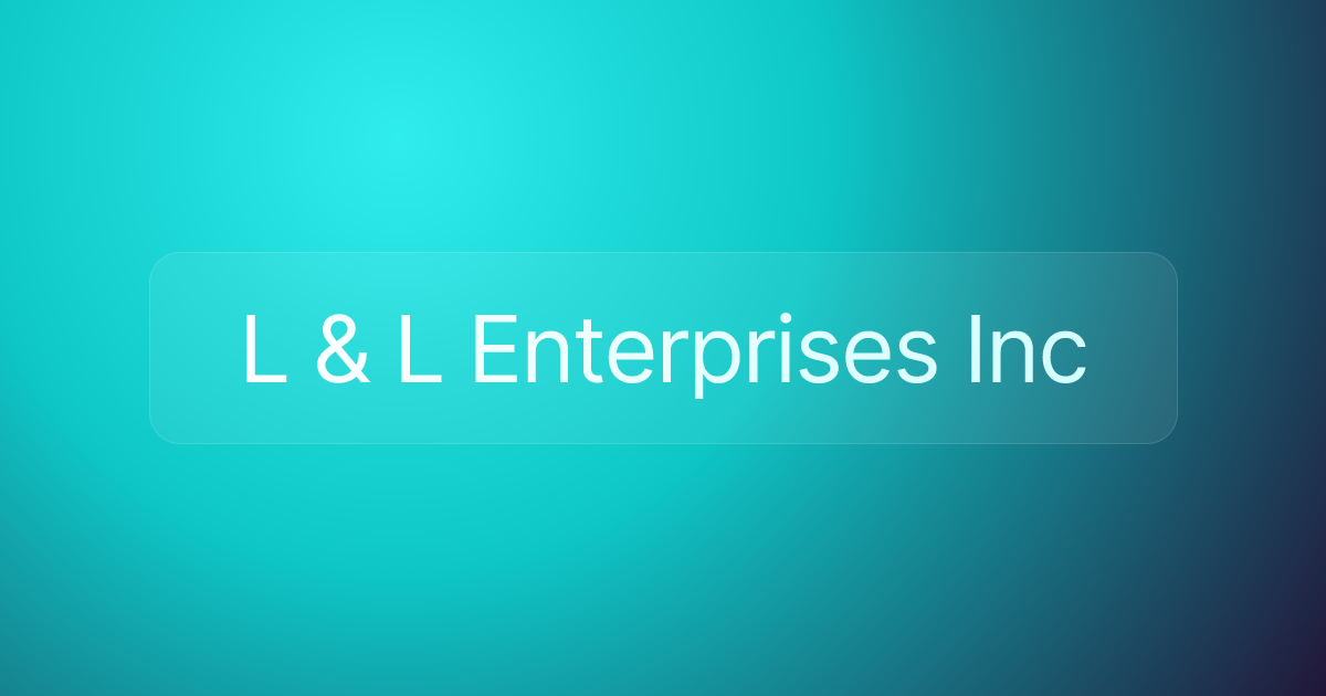 L & L Enterprises Inc