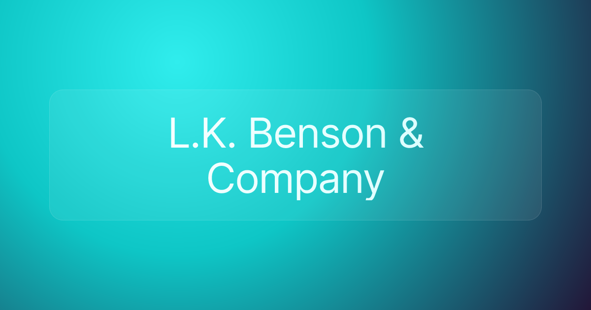 L.K. Benson & Company