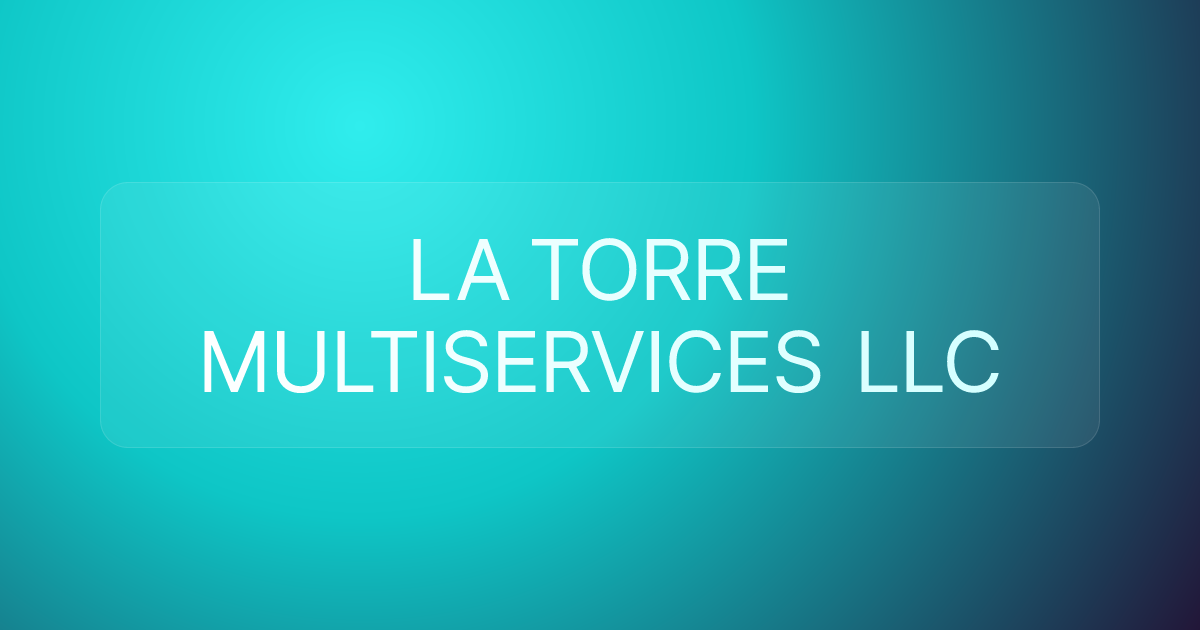 LA TORRE MULTISERVICES LLC