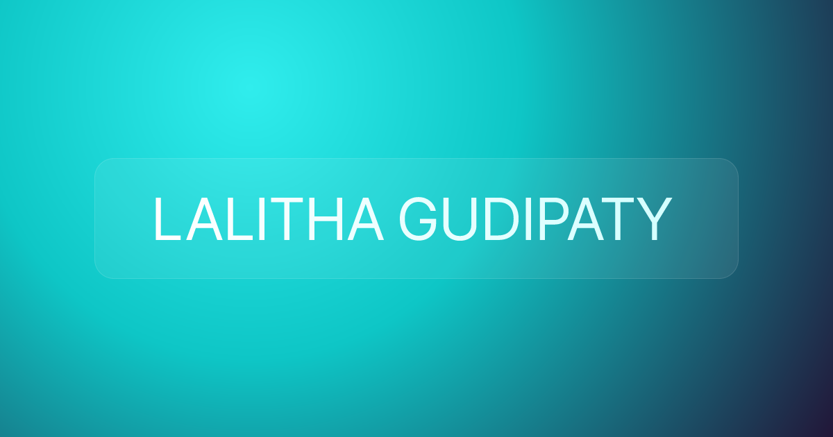 LALITHA GUDIPATY