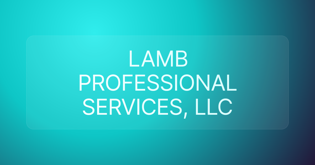 LAMB PROFESSIONAL SERVICES, LLC