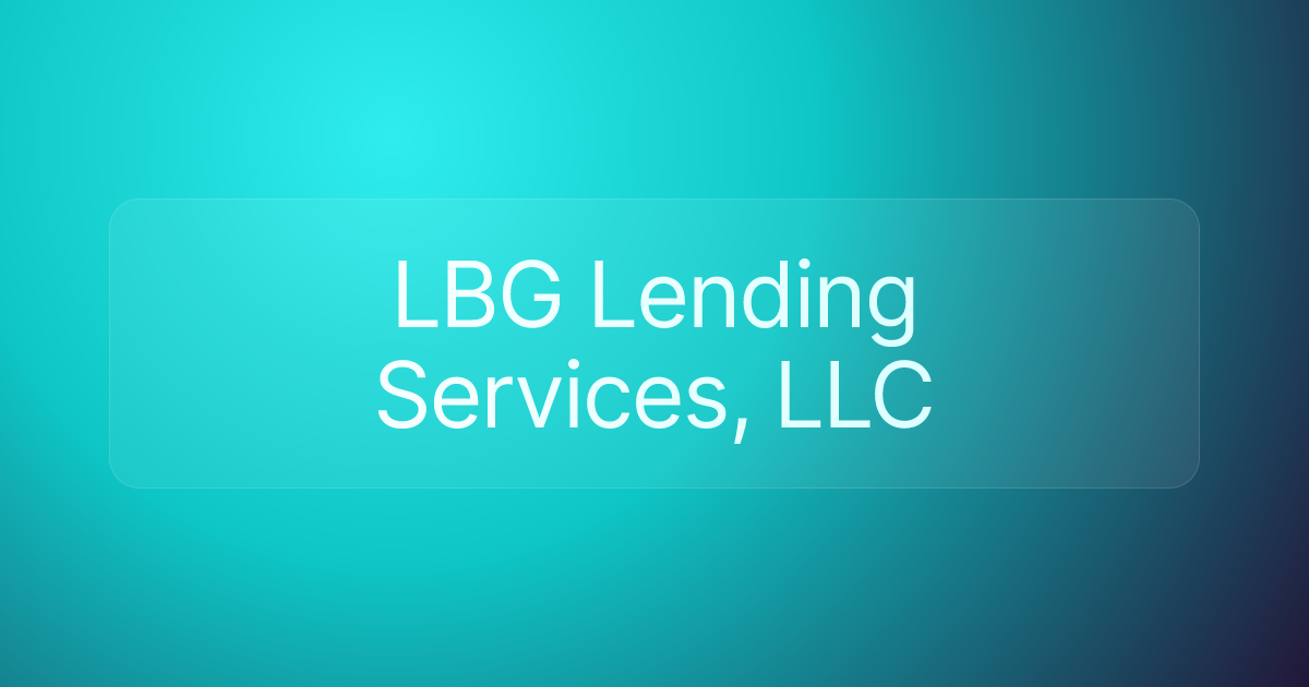 LBG Lending Services, LLC